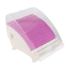 Violet Dental Bur Case: 142 Holes & High Temp Resistance for Clinics