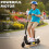 Homcom HOMCOM Foldable Powered Scooter with Adjustable Seat, Brake, Black 4