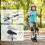 Homcom HOMCOM Foldable Powered Scooter with Adjustable Seat, Brake, Black 8