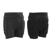 Adjustable Black Padded Shorts for Skiing & Skating, XXL