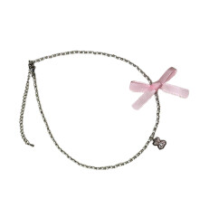 Unique Bear Pendant Necklace Accessory Colorful Beaded-Pink