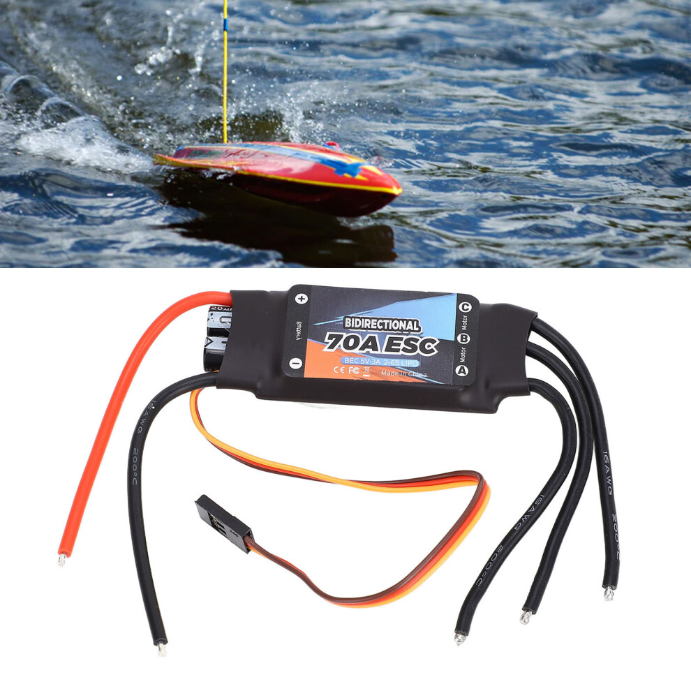 Waterproof 70A Rc Brushless Esc With Bidirectional Control For Fast Rc Boats 8041371508728