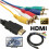 Καλώδιο μετατροπής HDMI σε RCA, καλώδιο σύνθετου ήχου και βίντεο με πλήρως 1