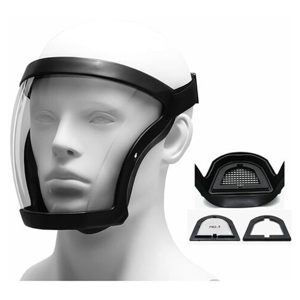 Clear Anti Fog Full Face Shield, Breathable And Ergonomic Design For Unmatched Protection, Reusable Glass Attachment For Daily Use 9358999359229