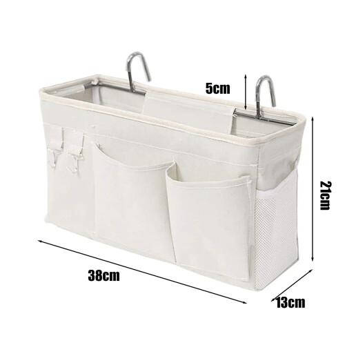 Bedside Caddy, Innovative Hanging Storage Organizer For Multi-scene Application, Canvas and Iron Construction Ensures Durability And Stability For 1