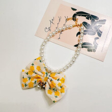 Pet Decoration Collar Necklace for Cats and Dogs, Adjustable Dog Collar Accessory, Puppy Grooming Necklace, Size M, Model A11