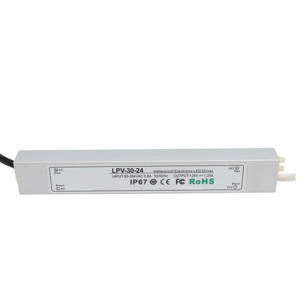 Ip67 Waterproof 24V 30W Led Driver Transformer Aluminum Alloy 7651371520876