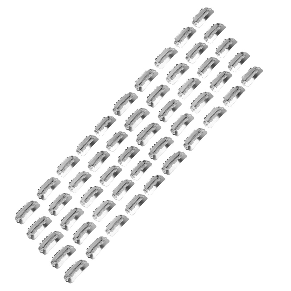 Unisex Hair Clips U Shape Snap Metal Wig Clips 50Pcs With Soft Silicone & 6 Teeth