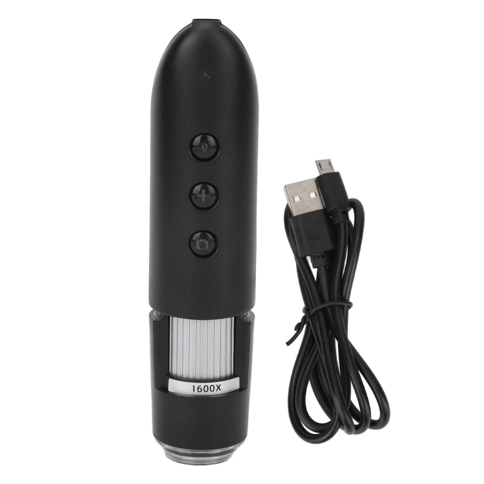 Professional Hair Tester, 1600X Magnification Endoscope with Adjustable LED Light & Smart Plug, Digital Microscope for Scalp Hair Analysis & Hair Ski