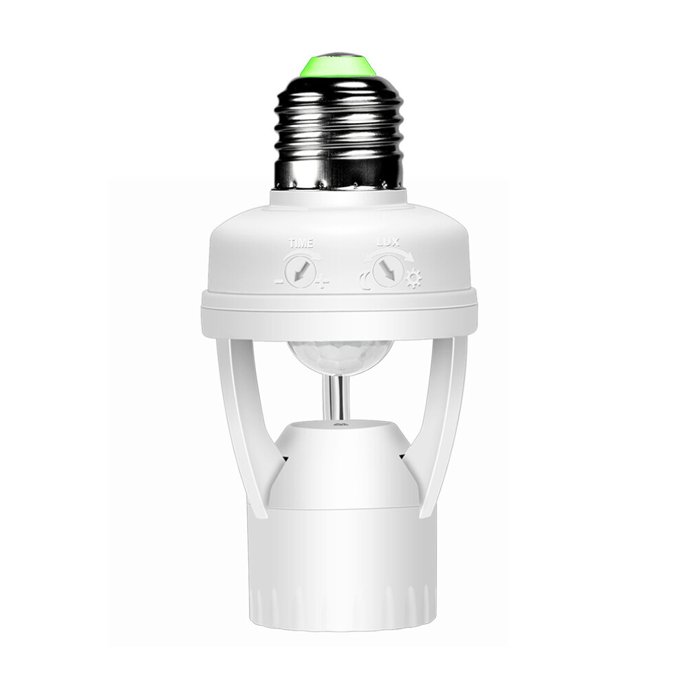Energy-Efficient Infrared Motion Sensor Light Socket, Automatic Light Control For Basements And Garages 9358999185835
