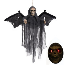 Decoração animatrônica em tamanho real, com animações a bateria, perfeita para o Halloween em ambientes internos e externos. Adereço de