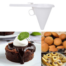 Professionel pandekagedejdispenser, chokoladeform til kunstneriske kreationer, sikker plastikkonstruktion sikrer hygiejne, gennemsigtigt design til