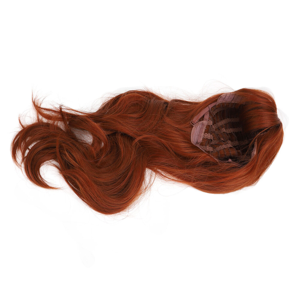 Unisex Brown Women Reddish Long Curly Synthetic Wig For Cosplay & Halloween