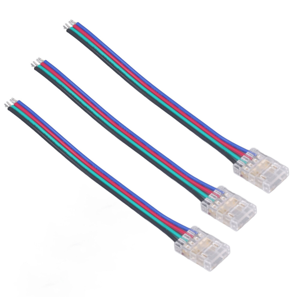 Rgb 4Pin 10Mm Led Strip Connectors Durable Pc Material 10Pcs Set 4941371511756