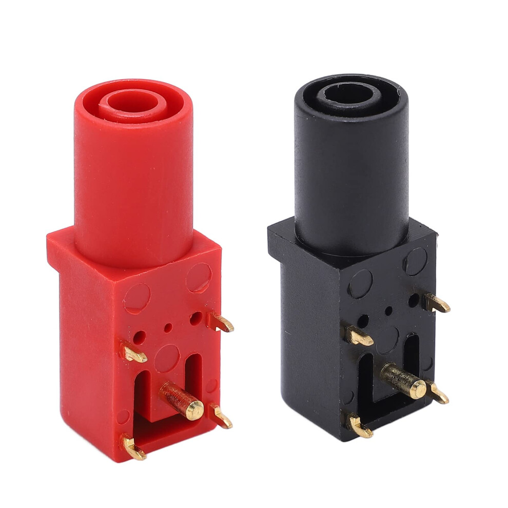 Banana Socket 2Pcs 4Mm Right Angle Pcb Panel Mount Nickel Plated Connector For Circuit Testing 9347817089400