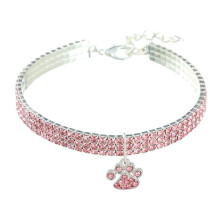 Pet Decoration Collar Necklace for Cats and Dogs, Adjustable Light Pink Accessory for Puppy Grooming, Size L