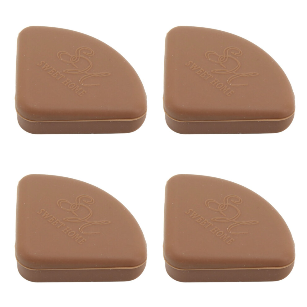 30Pcs Silicone Soft Corner Guards, Safe Edge Bumper For Furniture Brown