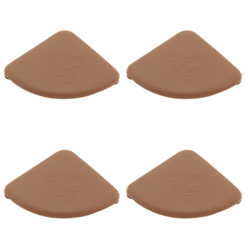 30Pcs Silicone Edge Bumpers - Soft Corner Guards For Furniture Brown