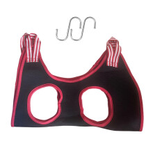 Dog Grooming Hammock Adjustable Breathable Helper Harness For Cats And Dogs XS Red Black