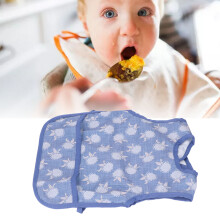 Baby Bavaglino Impermeabile con Tasca, Chiusura con Anelli e Strisce, 35x30cm Lavabile in Lavatrice