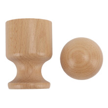 Gioco di presa con palla in legno per bambini, 10x5cm, giocattolo educativo in faggio