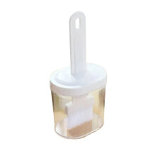 BBQ Oil Brush with LeakProof Dispenser Bottle for Grilling Pancakes and Kitchen Use White 1Pc