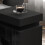 Homcom HOMCOM High Gloss Bedside Table with LED Light and 2 Drawers, Black 9