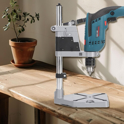 Aluminium Electric Drill Holder Drill Press Stand For Drilling Machine Woodwork Bracket Base Clamp Tool 2