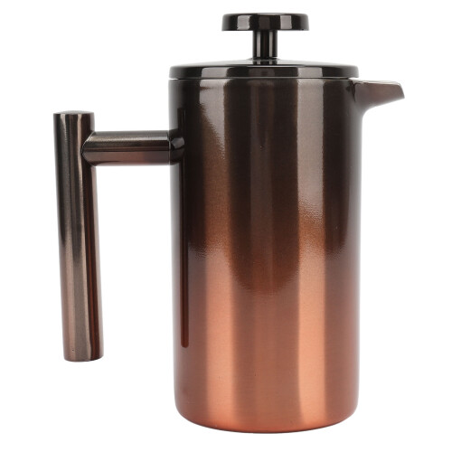 French Press Coffee Tea Maker 350ml Double Layer 304 Steel Gradient Ramp 1