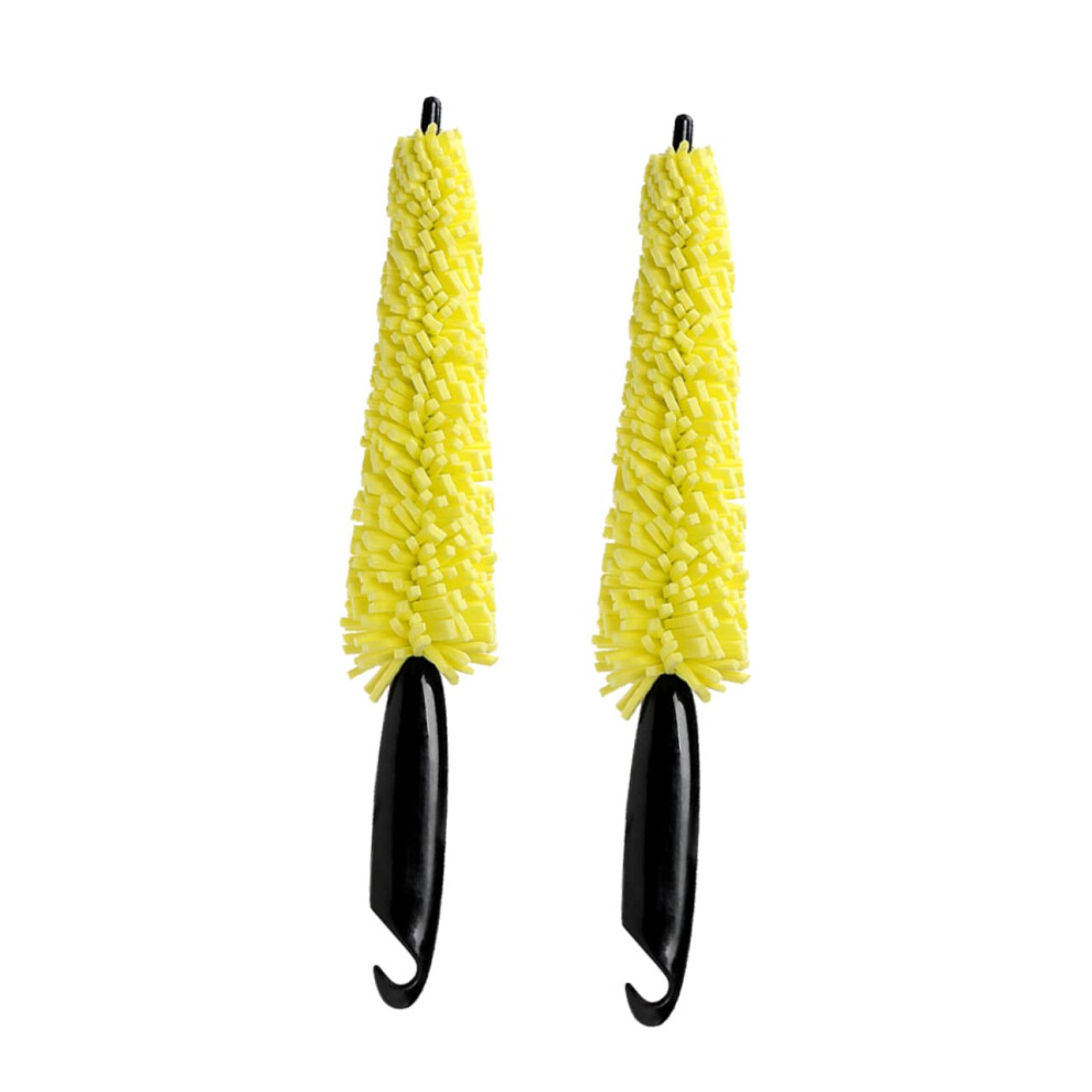 2Pcs Car Wheel Cleaning Brush Set With Soft Sponge For Deep Tire And Rim Cleaning Auto Detailing 9347817090239