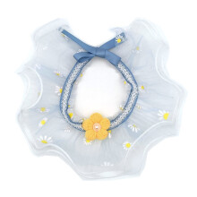 Lace Princess Cat Collar Necklace Adjustable Pet Bib for Puppies and Kittens with Small Flower Design in Multiple Colors