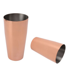 Glossy Rose Gold Stainless Steel Cocktail Shaker 750ml Leakproof Bar Accessory