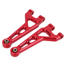 2 Stück Aluminium-Vorderachskurbelarme für RC-Auto für 1/16 Modell 16208, 16207, 16210, Rot
