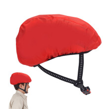 Waterproof Bicycle Helmet Rain Cover for Adults, Dustproof Cycling and Scooter Helmet Protector Red