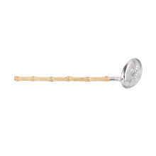 Durable Stainless Steel Soup Ladle with Bamboo Grip for Safe Cooking 12.5in