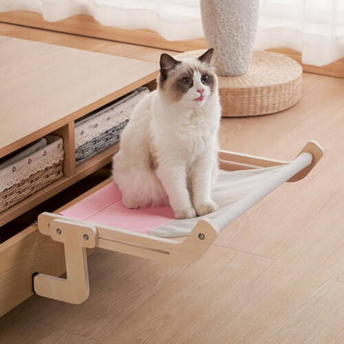 Cat Hammock For Window Adjustable Wooden Frame Large Cat Window Bed Cat Window Seat 1