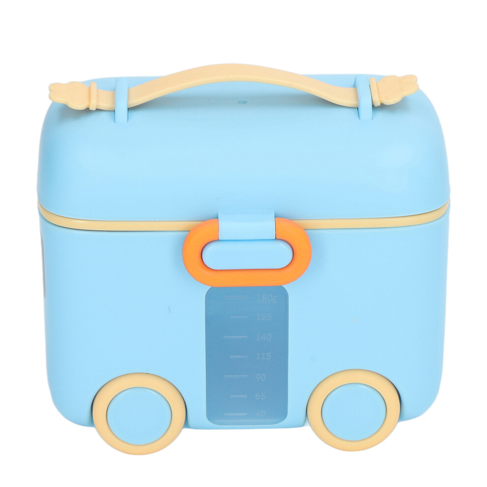 Baby Milk Powder Box with Handle - Moisture-Proof Easy Open Blue