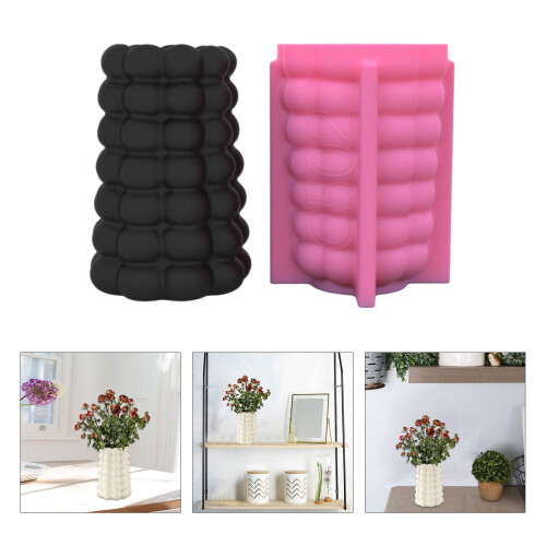 Beads Bubble Art Pot Silicone Mold Epoxy Resin Casting Succulent 1