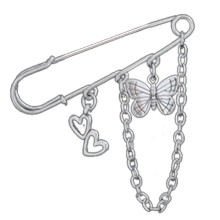 Mode broche pin trendy ster veiligheidsspeld tas ornament-G