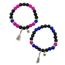 Acrylic Beads Guitar Five-pointed Star Retro Bracelets Female-B