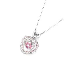 Heart Pendant Necklace Splicing Necklace Alloy Material Heart-1
