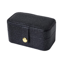 Small Travel Jewellery Box Organiser for Rings Earrings-Black