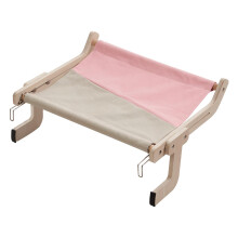 Cat Window Bed Windowsill Perch For Cats, Cat Hammock Window Seat, Wood Frame, Adjustable For Large Cats, Pink A