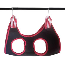 Dog Hammock For Nail Trimming Adjustable Grooming Hammock Harness Size M Red Black Breathable Mesh For Pet Relaxation Cat Compatible