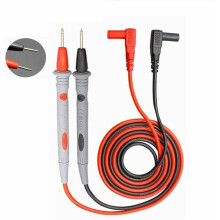 Gold-Plated Test Probe for Multimeter Testing, Corrosion Resistance Extended Reach Premium Test Tip Multimeter Test Leads, Insulated 4mm Angled