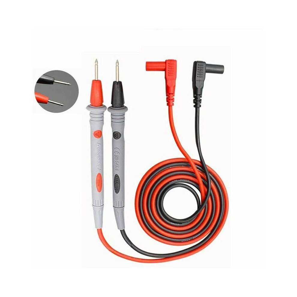 Gold-Plated Test Probe For Multimeter Testing, Corrosion Resistance Extended Reach Premium Test Tip Multimeter Test Leads, Insulated 4Mm Angled 9358999506937