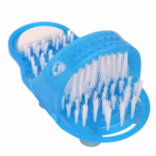 Shower Spa Massage Mat for Feet, Feet Cleaner with Exfoliating Cleaning Bristles and Integrated Pumice Heel Pad, Foot Scrubber for Soothing and