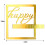 Hollow Frame Cake Topper, Versatile Decorating Options with Smooth Reflective Surface, Mirror Acrylic Cake Topper Featuring Artistic Font Design, 5