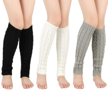 Beenwarmers voor dames, kabelgebreide gehaakte laarssokken, modieuze gebreide beenwarmers van zacht materiaal met universele pasvorm, ideaal voor de