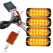Luci stroboscopiche lampeggianti a montaggio superficiale per veicoli, strobo di emergenza a LED con 16 modalità di lampeggio, design 4 in 1,